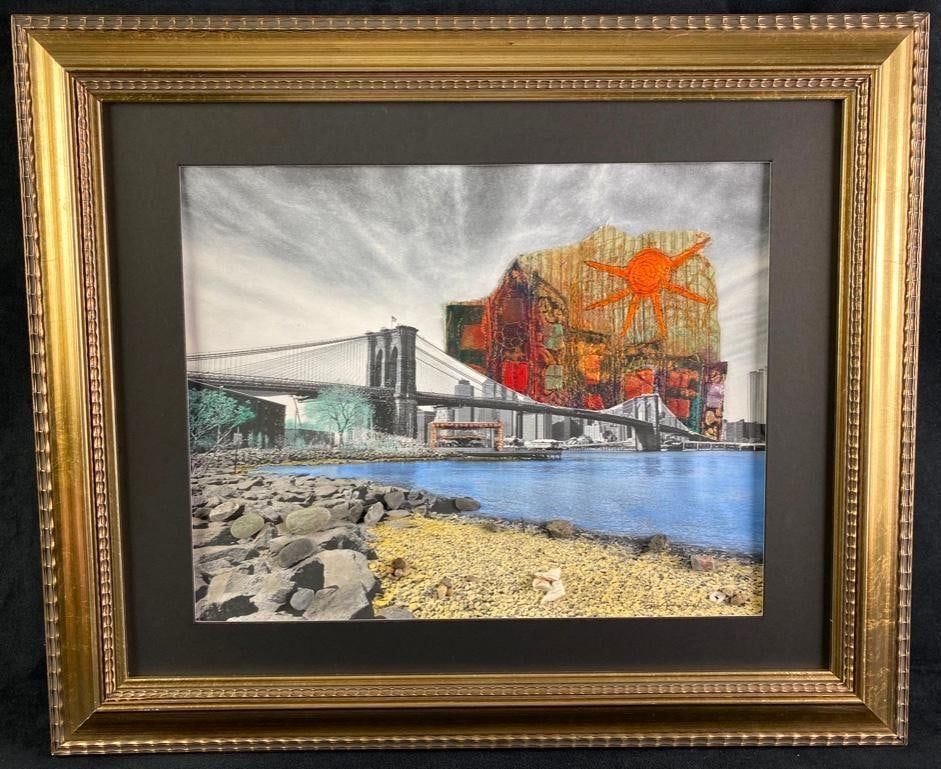 Lot 151: Etta Jean Juge "View From Brooklyn" Mixed Media
