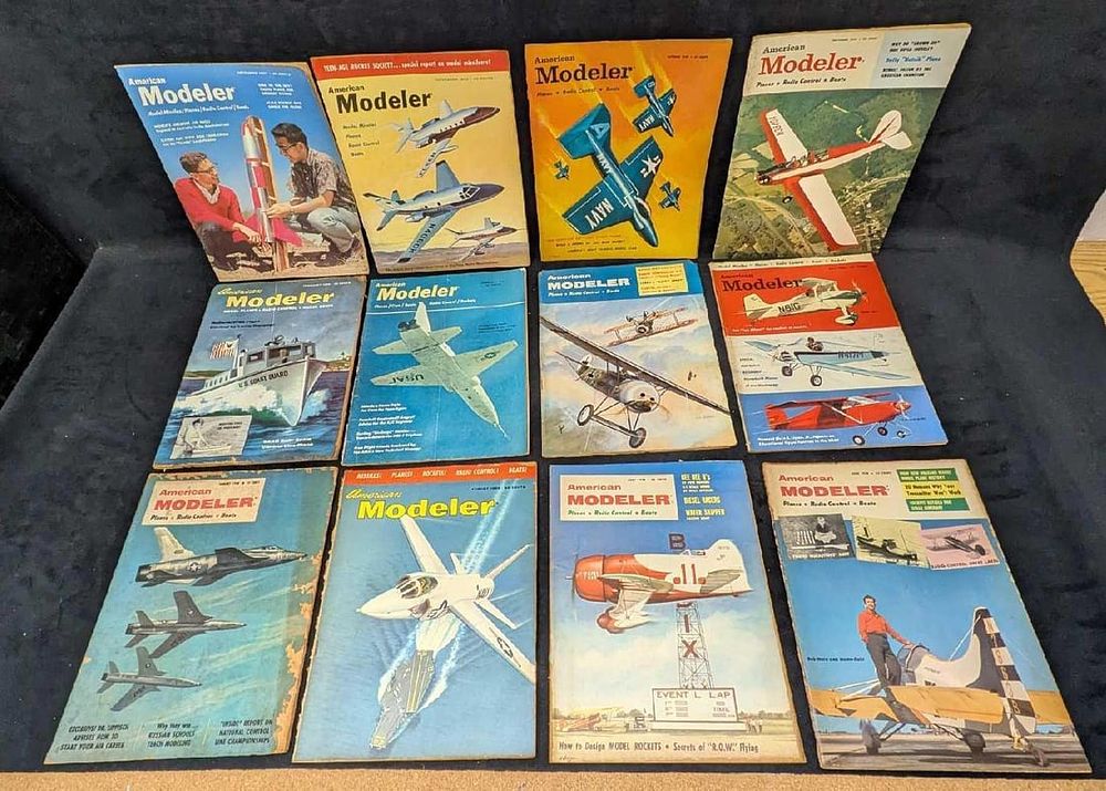 Lot 167: 12 1950's American Modeler Magazines