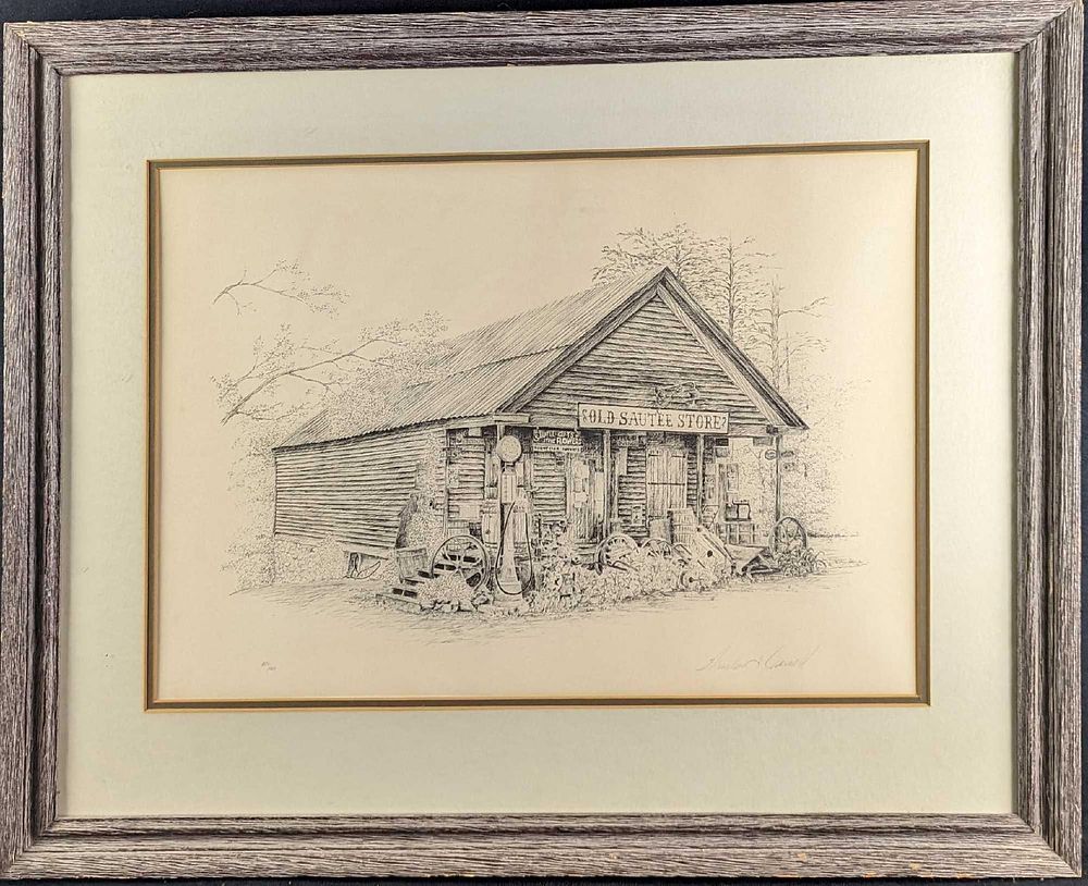 Lot 183: F34 Framed LE The Old Sautee Store Print