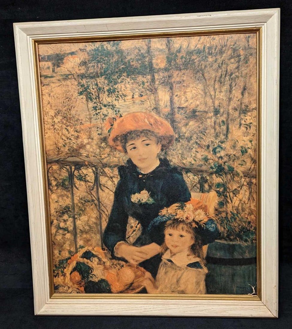 Lot 192: Vintage Renoir Two Sisters On The Balcony Print