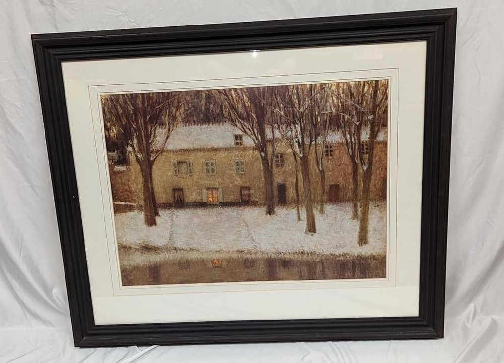 Lot 194: Framed Henri Augustin Le Sidaner Small Spot by The Water