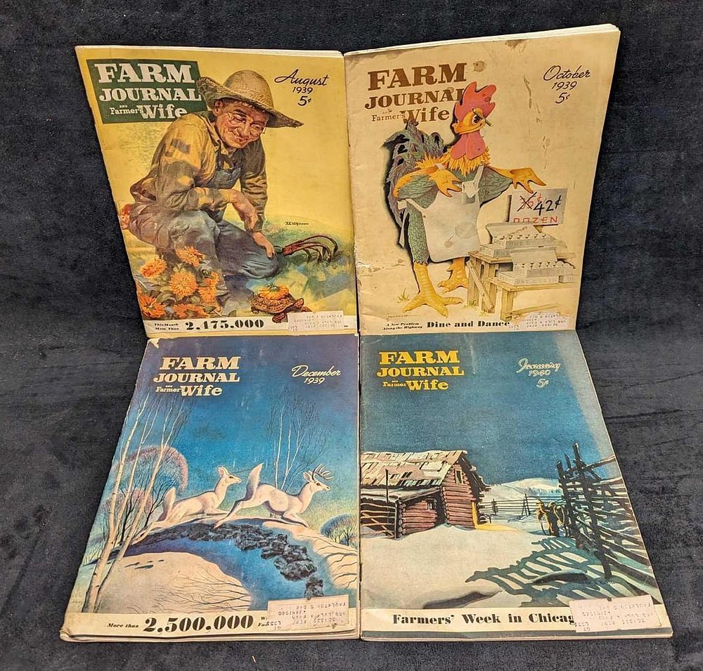 Lot 243: 4 1939/1940 Farm Journal And Farmer Wife Magazine