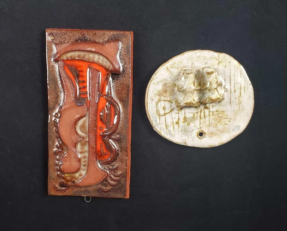 Lot 250: Earthenware Wall Art Lot Of Two