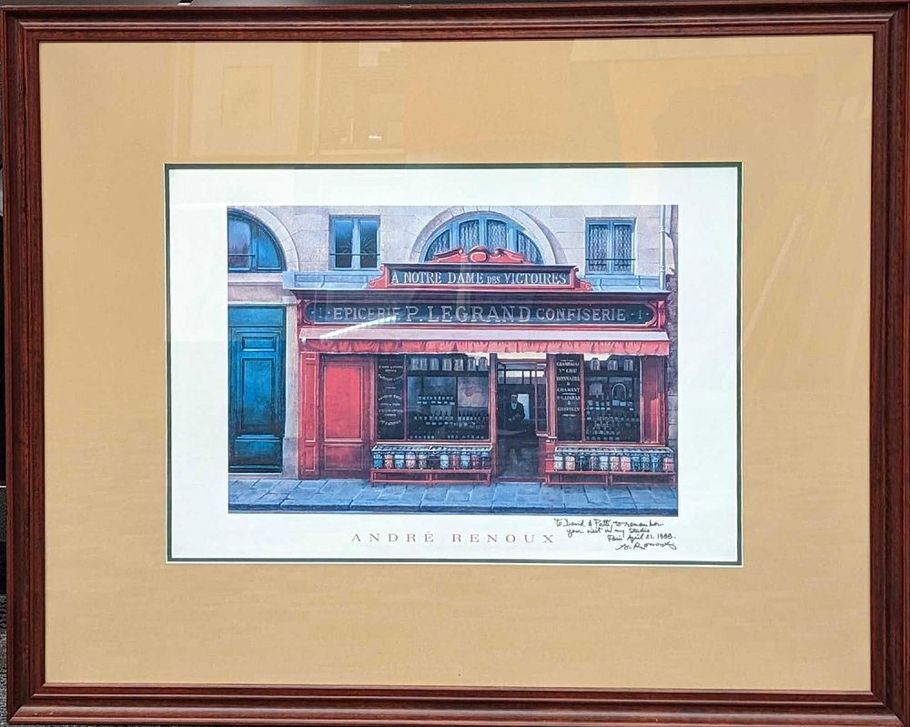 Lot 252: Framed Andrew Renoux Signed Confiserie Print