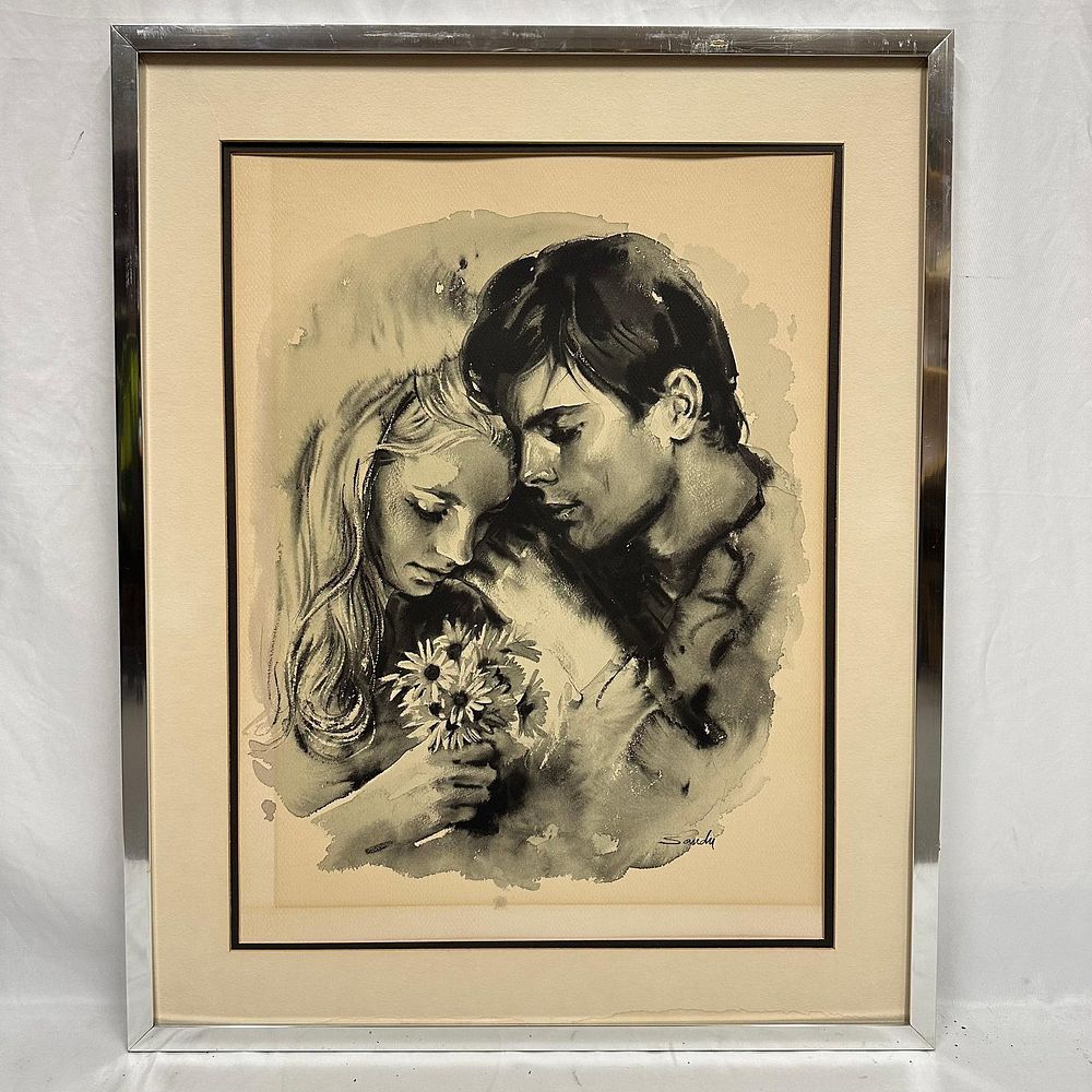 Lot 297: Sandu Liberman Lithograph Young Lovers