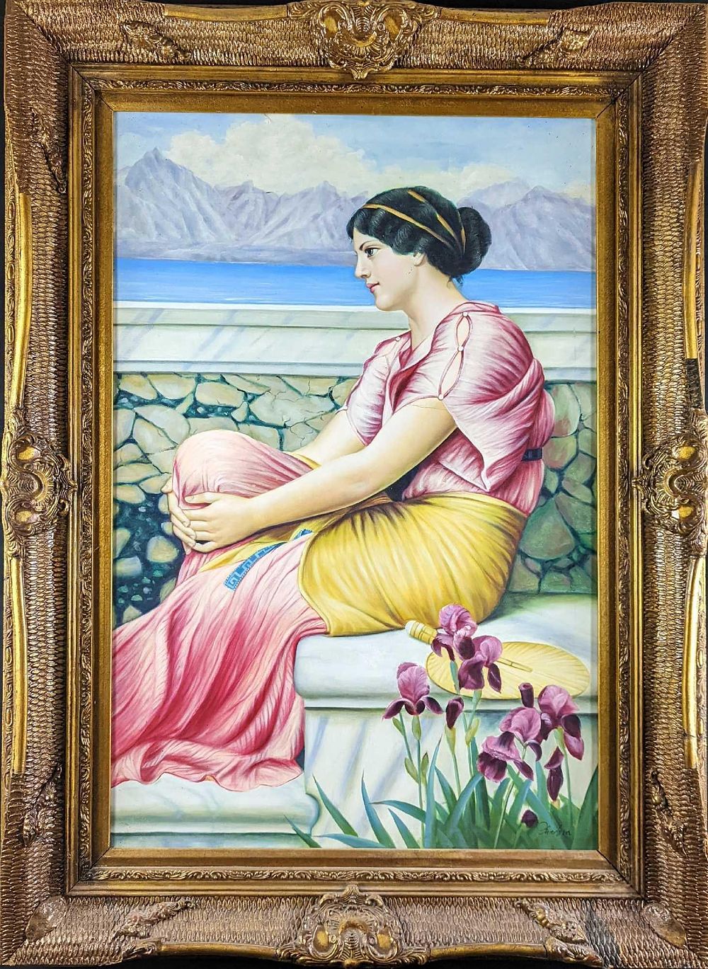 Lot 421: F31Absence Makes the Heart Grow Fonder Hand Painted Reproduction