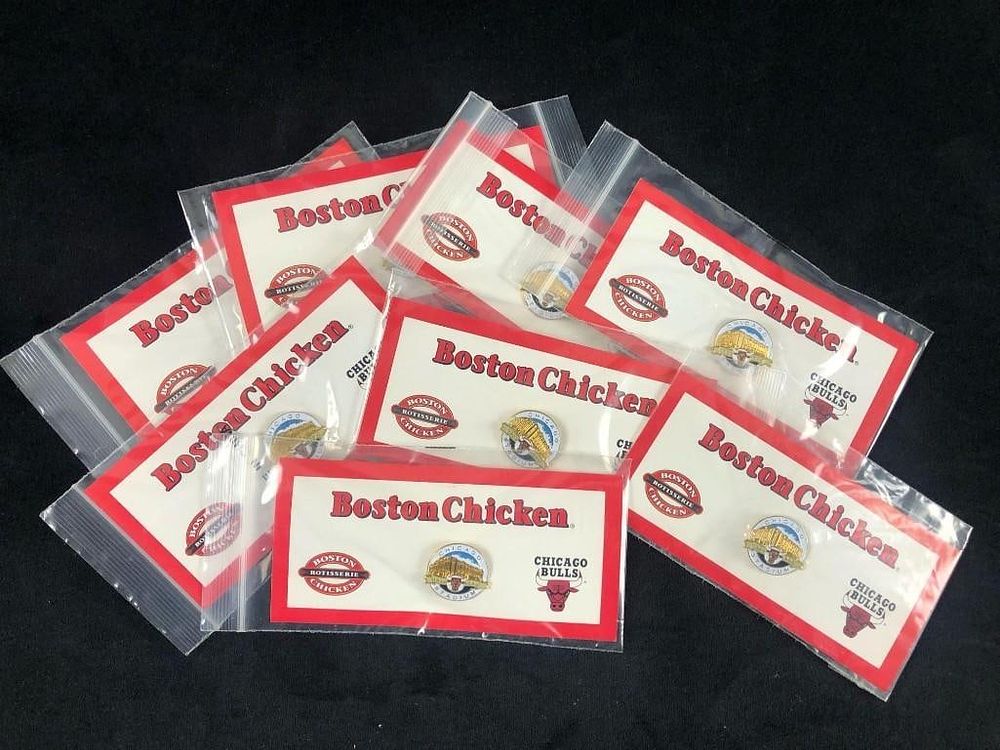 Lot 453: 8 NBA Chicago Bulls Stadium Boston Chicken Pins