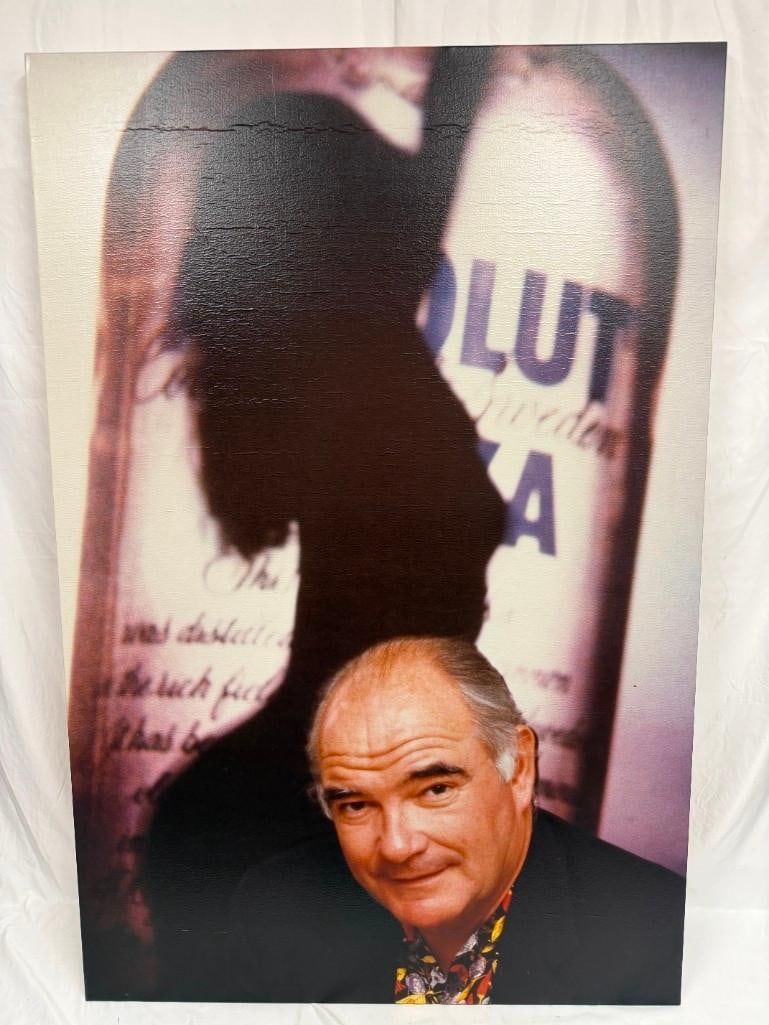 Lot 481: Woman Silhouette and a Portrait of Michel Roux Absolut Vodka Canvas Print Artwork