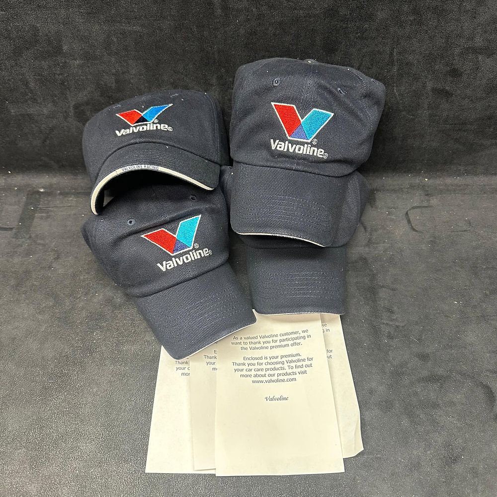 Lot 151: Four Valvoline Racing Team Edition Logo Baseball Caps
