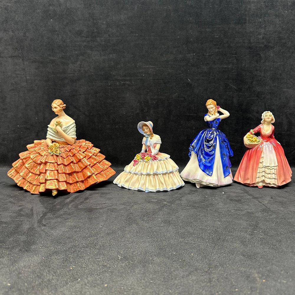 Lot 156: Royal Doulton Porcelain Lady Figurines Group Including Daydreams Lauren Janet