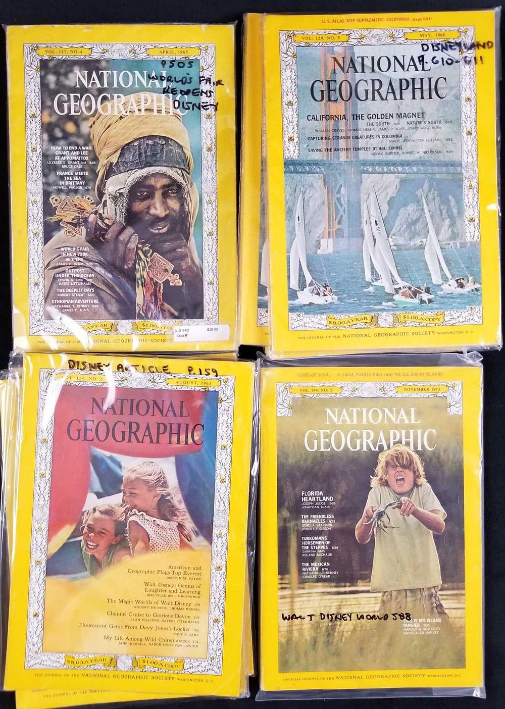 Lot 181: Lot of 8 National Geographic Magazines From the 60s and 70s