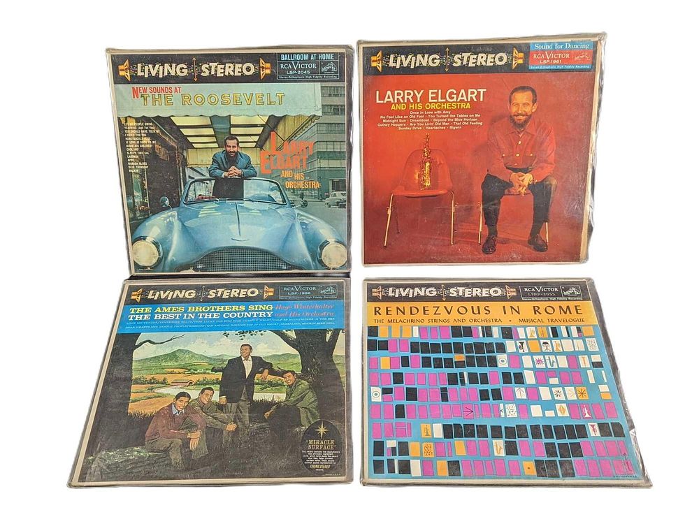 Lot 226: Ames Brothers Larry Elgart Melachrino Strings LP Records