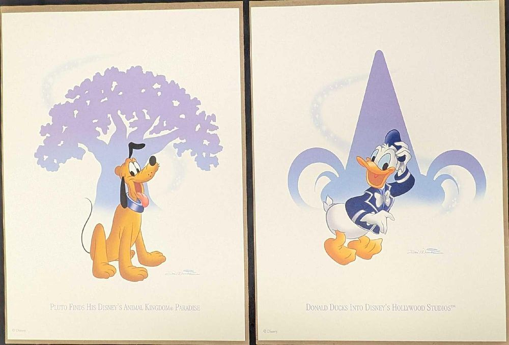 Lot 233: Disney Don Williams Donald Duck & Pluto Prints