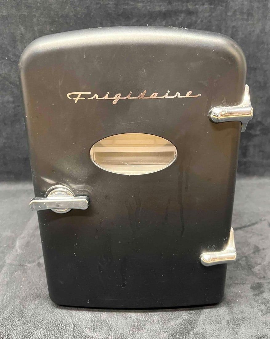 Lot 239: Frigidaire Vintage Style Mini Beauty Fridge Needs Repair