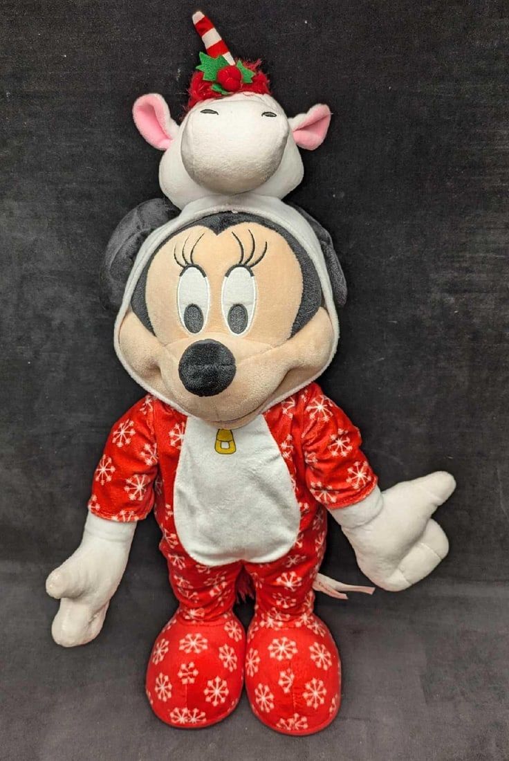 Lot 261: Disney 24" Minnie Mouse Unicorn PJ's Holiday Door Greeter
