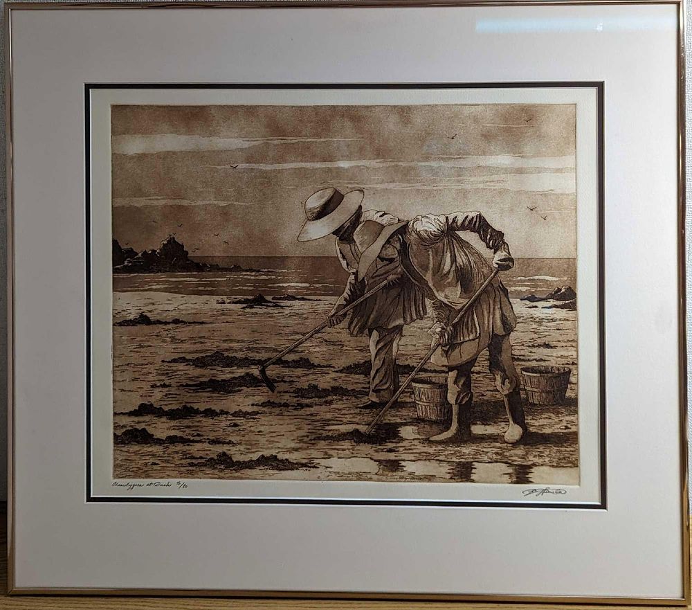 Lot 320: F20 David Hunter Clamdiggers At Dawn Strings LE Print