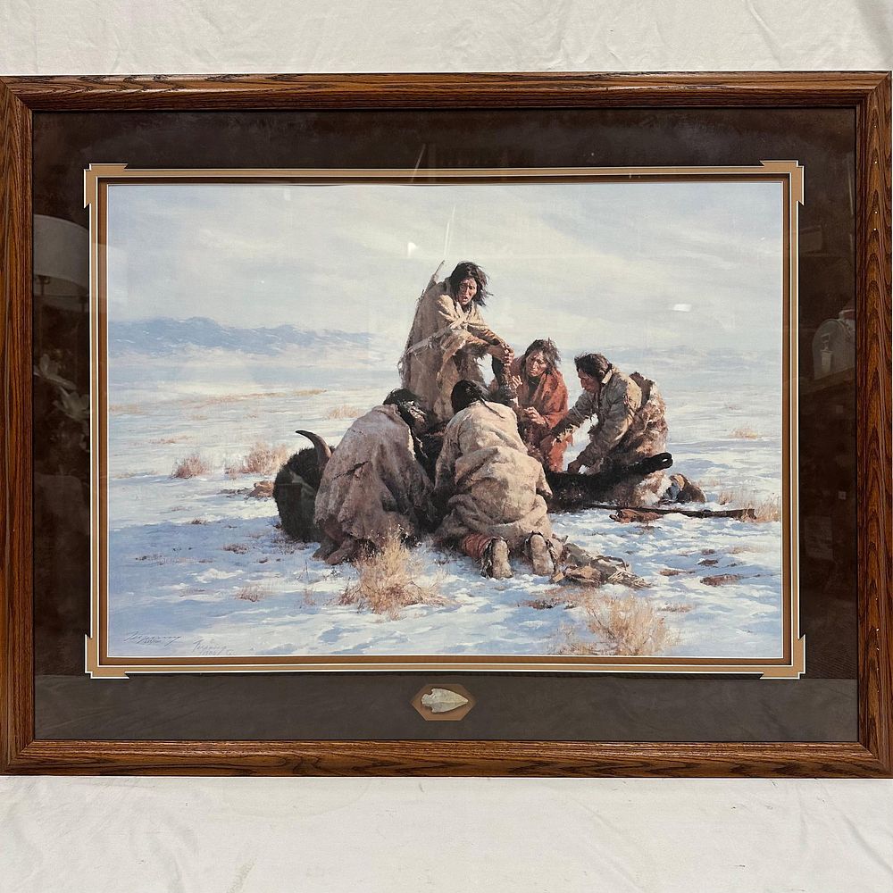 Lot 336: The Last Buffalo Howard Terpning Pencil Signed and Numbered with Arrowhead