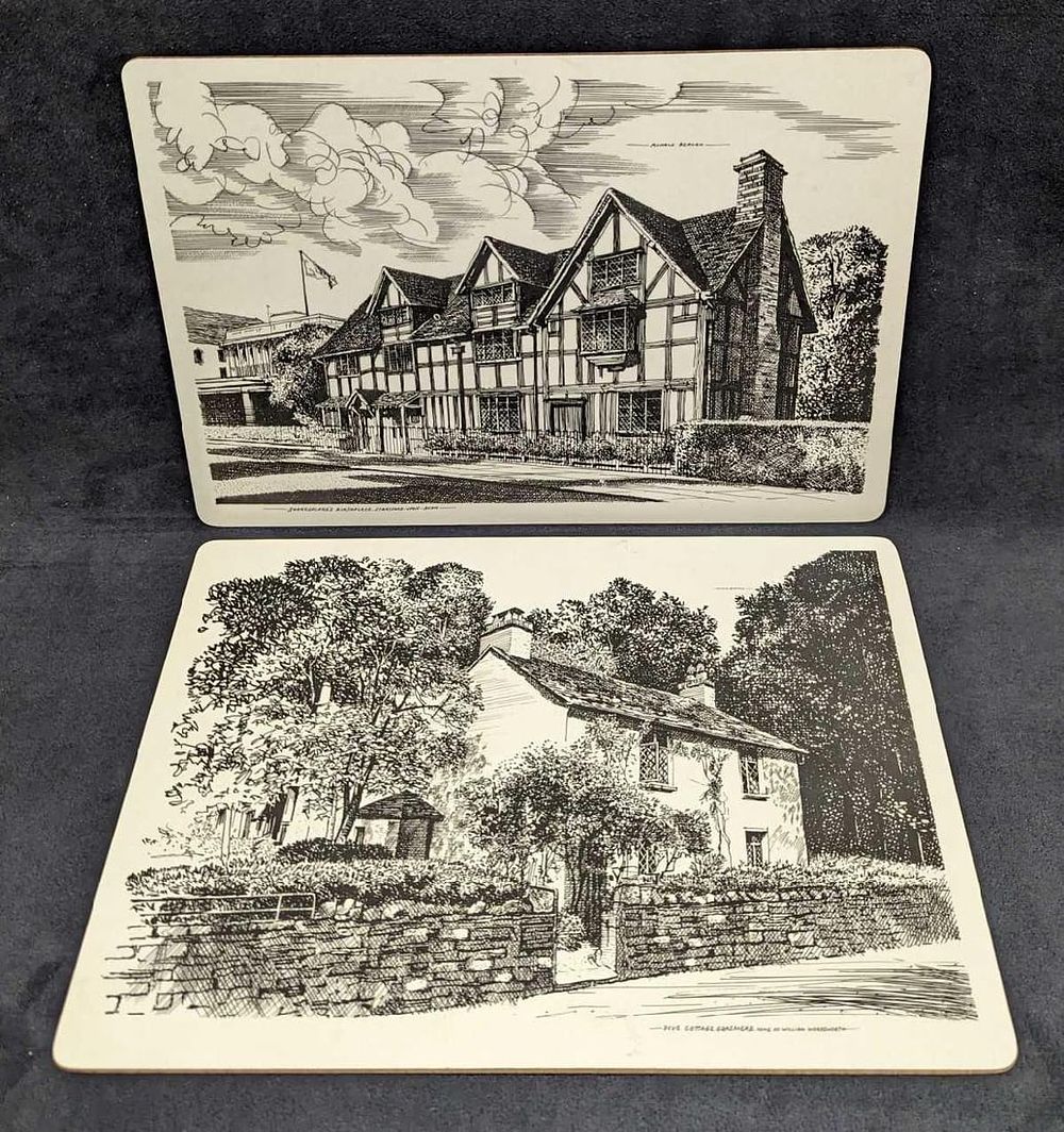 Lot 347: Shakespeare's Birthplace & Dove Cottage Placemats