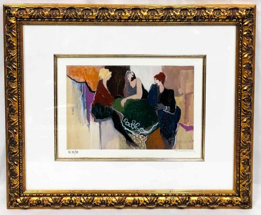 Lot 370: Limited Edition Itzchak Tarkay Artist Proof Pencil Signed "Tres Chic" Serigraph