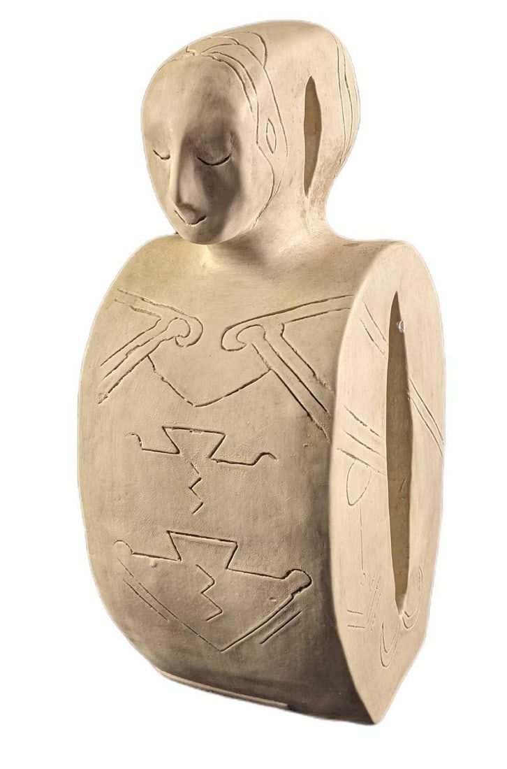 Lot 414: Medium Sarah O'Neill Ceramic Two Faced Statue