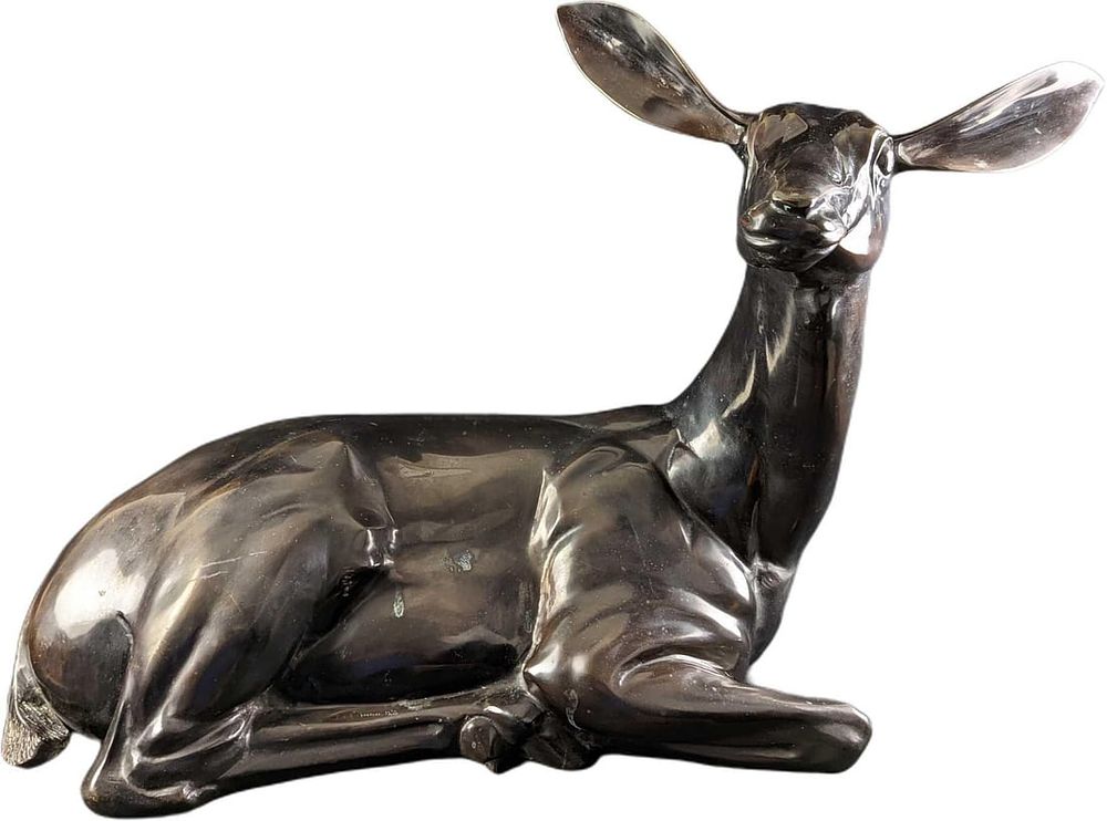 Lot 486: Hattakitkosol Somchai LE Bronze Reclining Deer