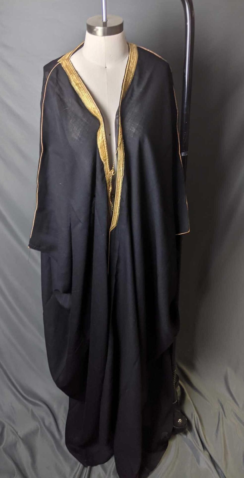 Lot 200: Arab Bisht Black and Gold Bisht From Saudi Arabia
