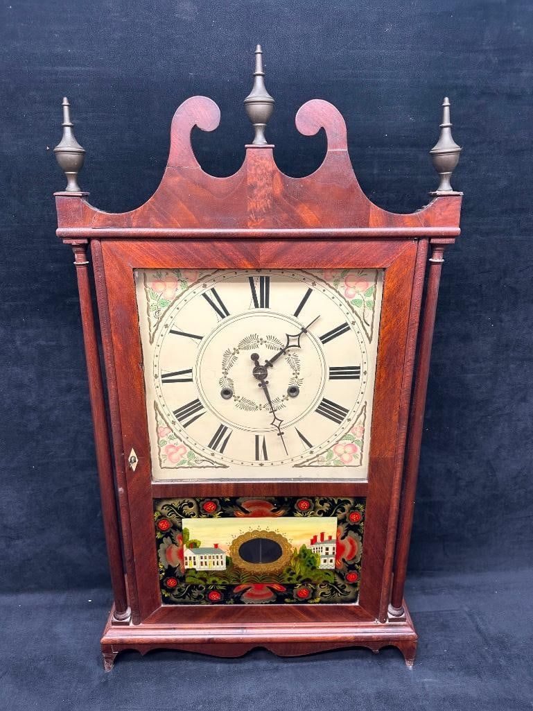Lot 216: Early 1800s Seth Thomas Pillar and Scroll Clock
