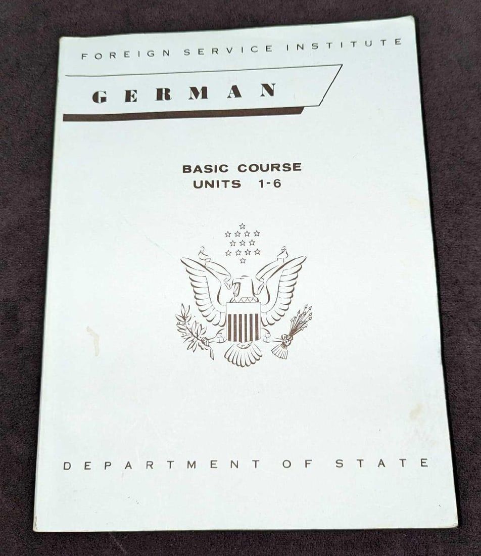 Lot 218: Vintage Foreign Service Institute German Basic Course Book