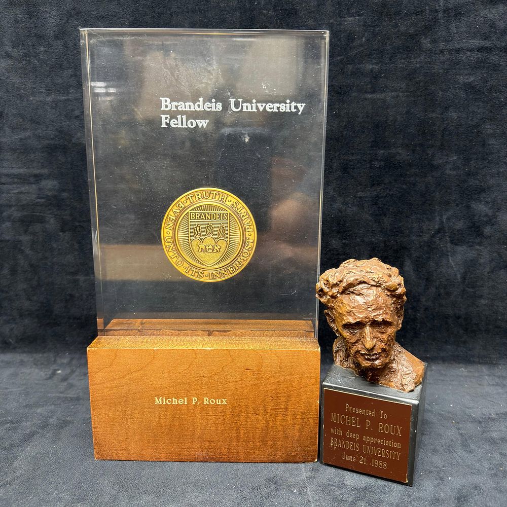 Lot 444: Brandeis University Fellow Award and Bust 1988 Michel Roux