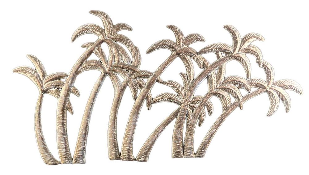 Lot 485: Vintage Metal Hanging Tropical Palm Trees