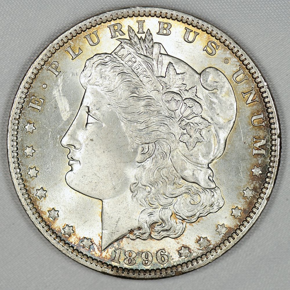 Lot 248: 1896 BU++ Morgan Silver Dollar TONED