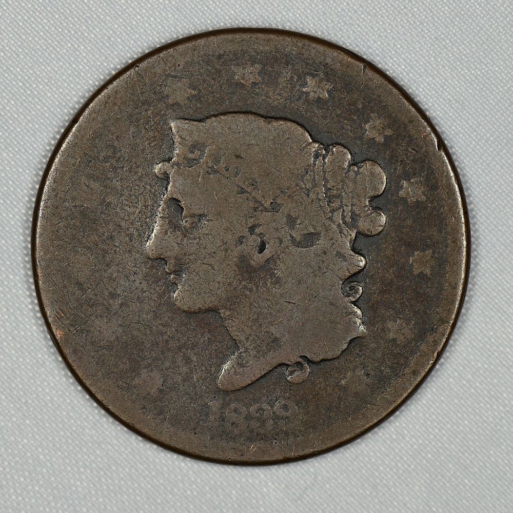 Lot 310: 1839 Booby Head Large Cent