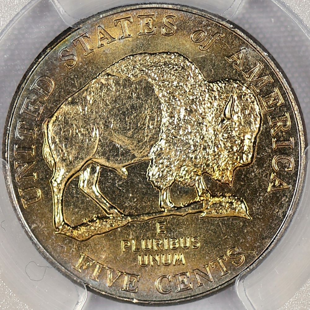 2005-D MS 65 PCGS Bison Nickel GOLD TONED