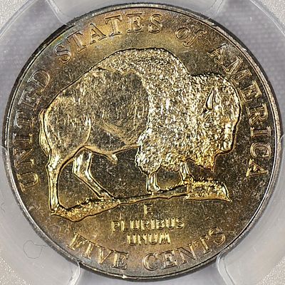 2005-D MS 65 PCGS Bison Nickel GOLD TONED