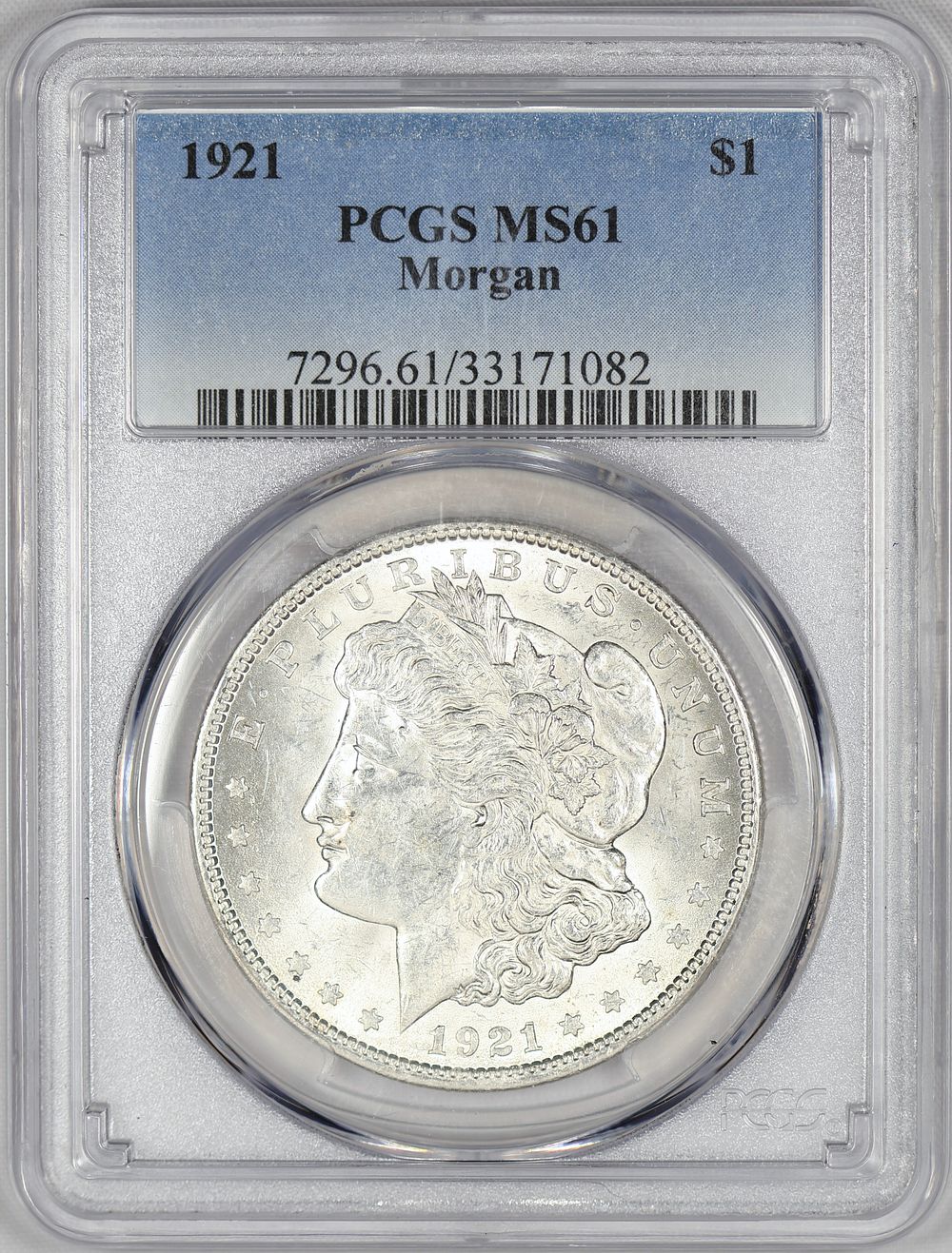 1921 MS 61 PCGS Morgan Silver Dollar