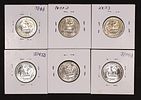 1934 - 1949 D/D Washington Silver Quarter 6pcs Lot. As marked as consigned. AU to GEM condition.Image - 1