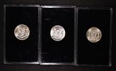 1921 Morgan Silver Dollar 3pc BU Lot. Nice presentation cases. Bid is for all 3. OVERSIZED.Image - 1