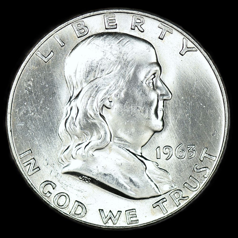 1963 BU Franklin Half Silver Dollar