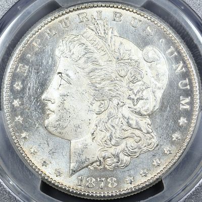1878-S MS63 PCGS FROSTY Morgan Silver Dollar. Frosty devices and undergraded!