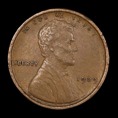 1909 VDB Lincoln Wheat Cent Penny KEY Coin