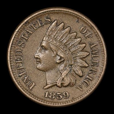 1859 Indian Head Copper Nickel Cent 1st Year