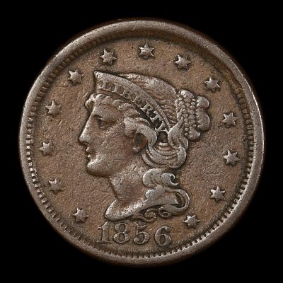 1856 Large Cent Early Copper Coin