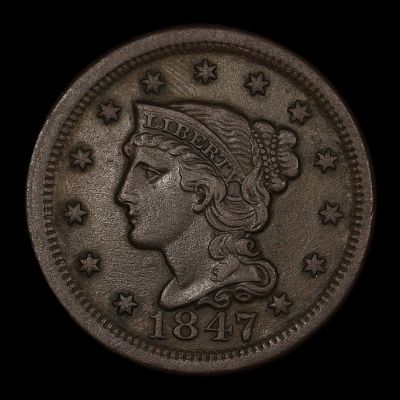 1847 Large Cent Braided Hair BEAUTY