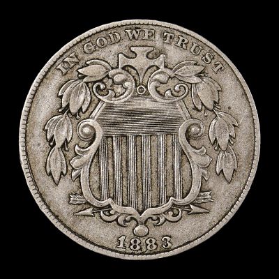 1883 Shield Nickel 5c LAST YEAR