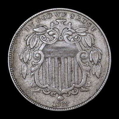 1868 Shield Nickel 5c Type Coin