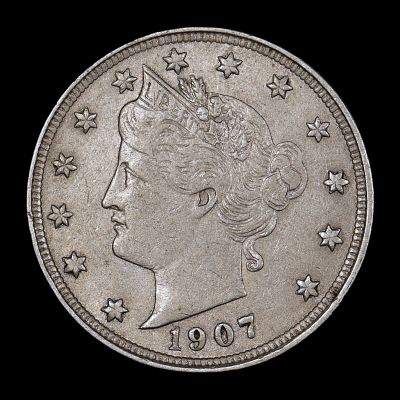 1907 Liberty V-Nickel Lustrous!