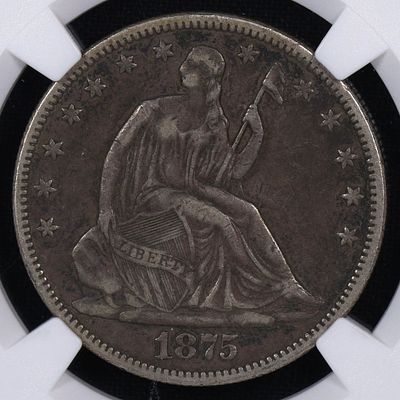 1875 Seated Liberty Half Dollar NGC VF-35