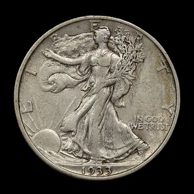 1933 S Walking Liberty Silver Half XF