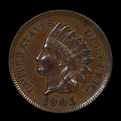 1905 Indian Head Cent Penny AU/UNC