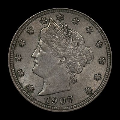 1907 Liberty V Nickel AU+